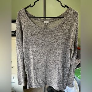 Black Off the Shoulder Light Sweater